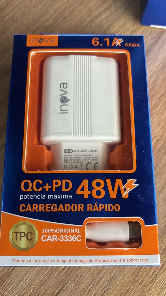 Carregador C/Cabo TPC CAR-3336C