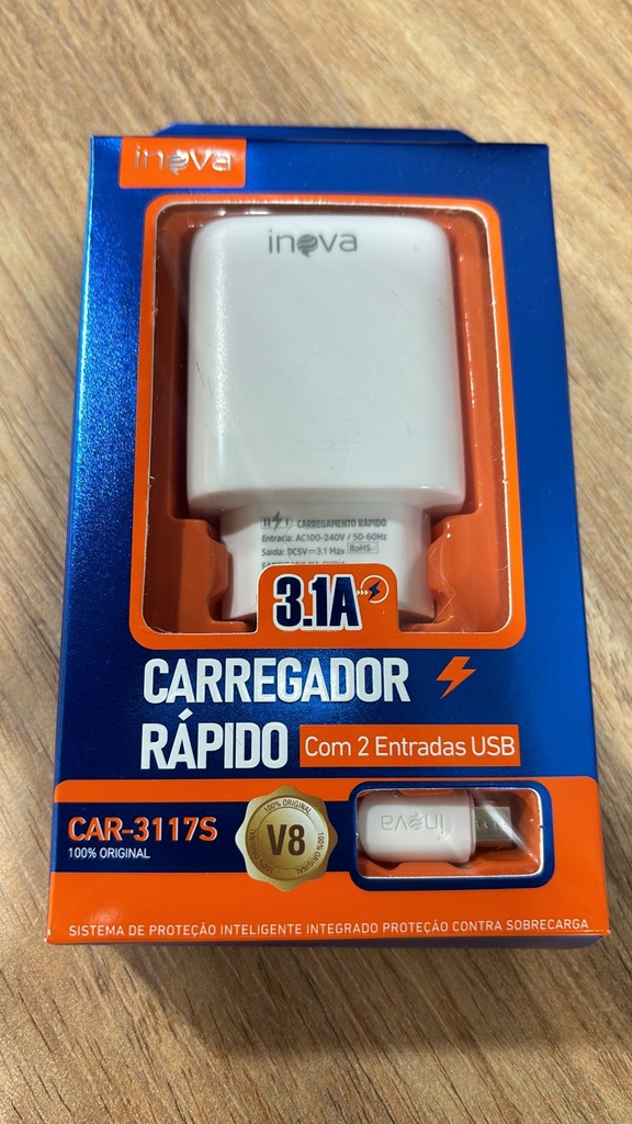 Carregador Rápido V8 CAR-3117S