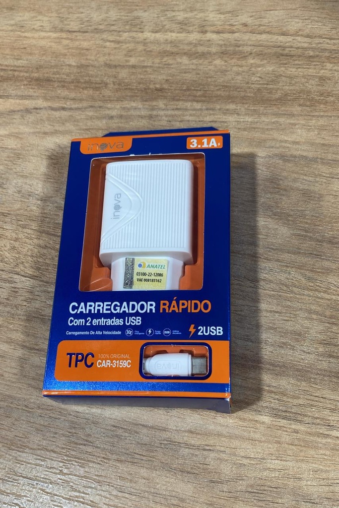 Carregador TPC 2USB CAR-3159C