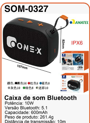 SOM-0327 CAIXA DE SOM
C/100