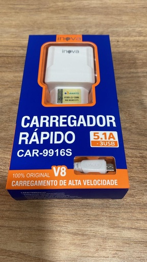 Carregador Rápido V8 CAR-9916S