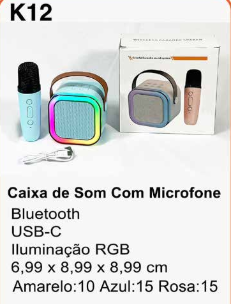 SOM-0227 CAIXA DE SOM K12 MICRFONE
C/40