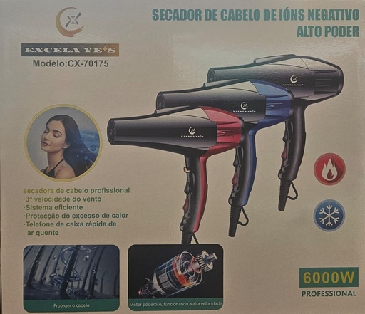 SECADOR DE CABELO 110V 6000W CX-70175 C/32